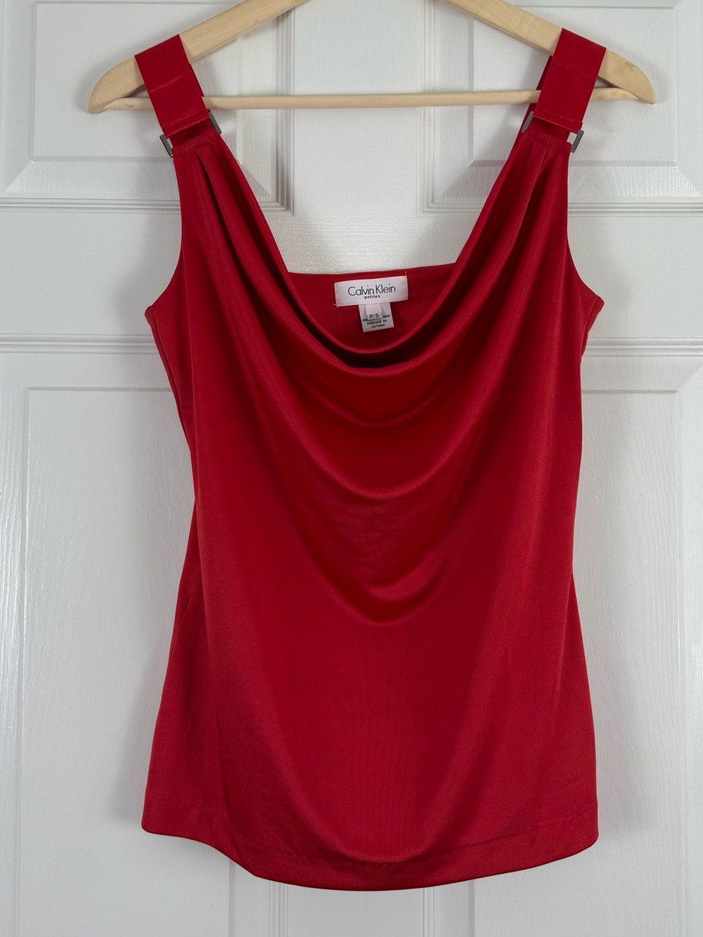 Calvin Klein Red Knit Tank or Camisole Size Small Petite